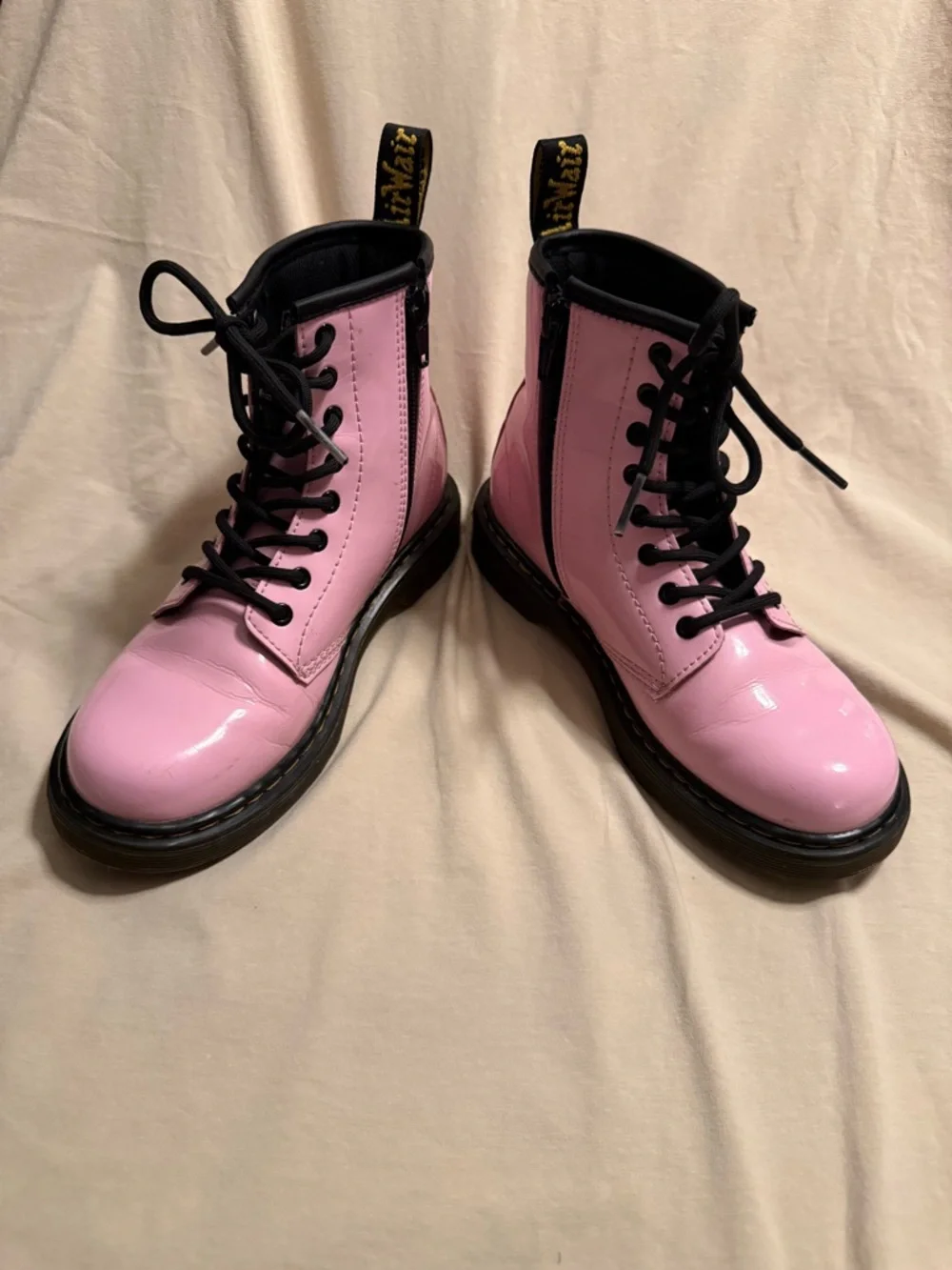 Dr. Martens Girls Pink Combat Boots Size 2